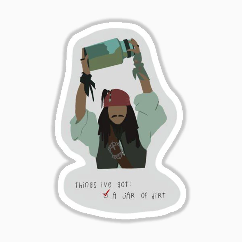 استیکر لپ تاپ و موبایل بووم طرح دزدان دریایی کارایب مدل جک اسپارو کد mm39