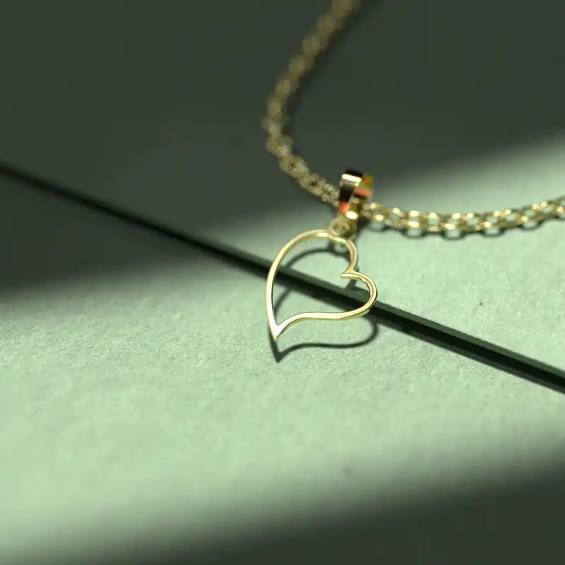 گردنبند طلا 18 عیار زنانه مدوپد مدل کاکتوس قلبی کد CA11118