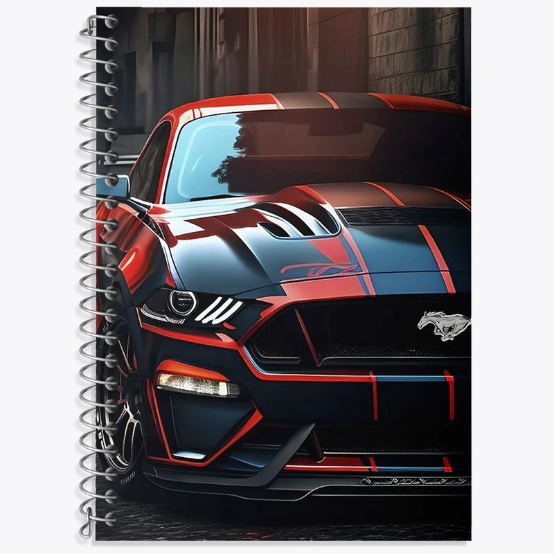 دفتر زبان 50 برگ خندالو مدل دو خط طرح ماشین اسپرت کد N1801