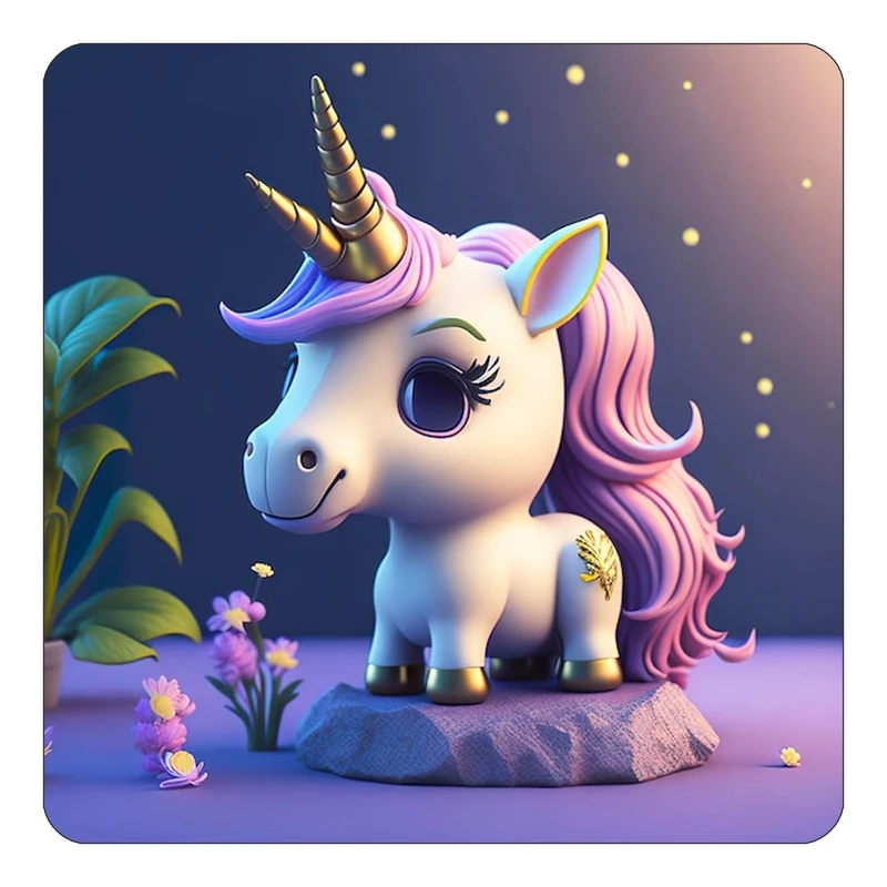 مگنت کاکتی طرح اسب تک شاخ و یونیکورن مدل mp33535