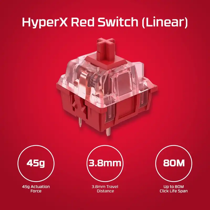 کیبورد مخصوص بازی هایپرایکس مدل HyperX Alloy Origins Full Size