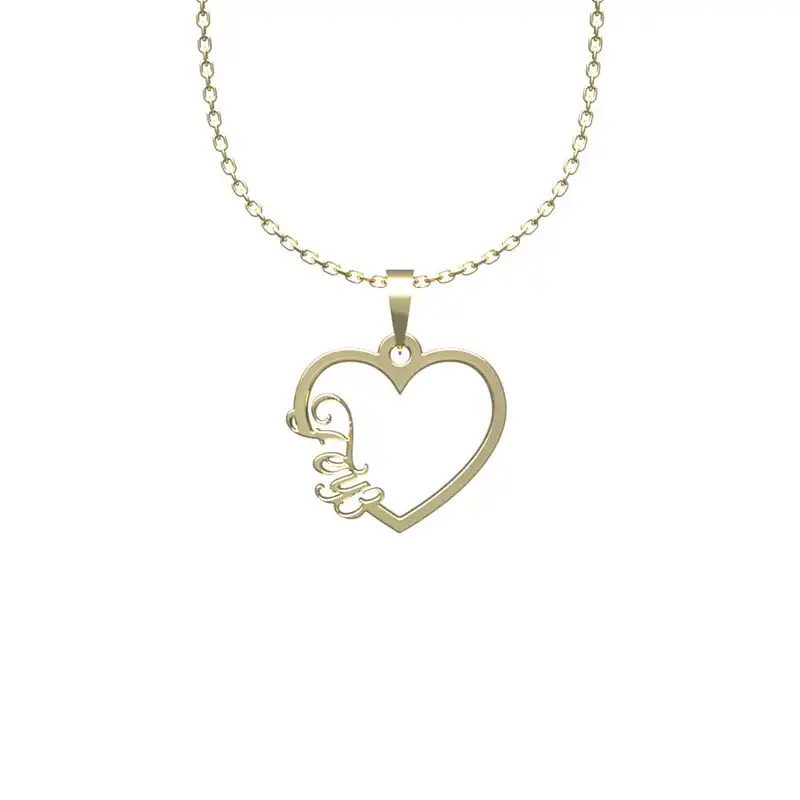 گردنبند طلا 18 عیار زنانه مدوپد مدل اسم فیض feyz کد HE2-1-1178