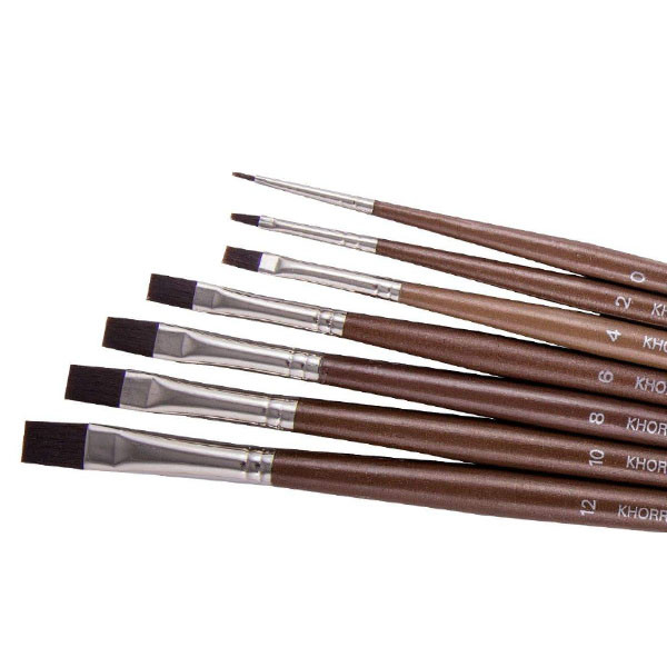 قلم مو تخت آرتیست خرم مدل 777 بسته 7 عددی