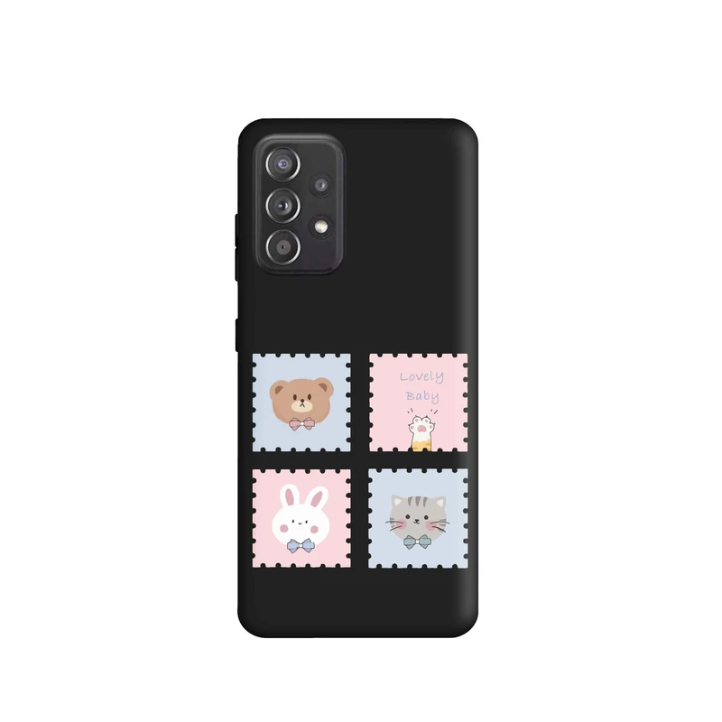 کاور قاب گارد طرح گربه خرس خرگوش کد a4913 مناسب برای گوشی موبایل سامسونگ Galaxy A52 / A52s