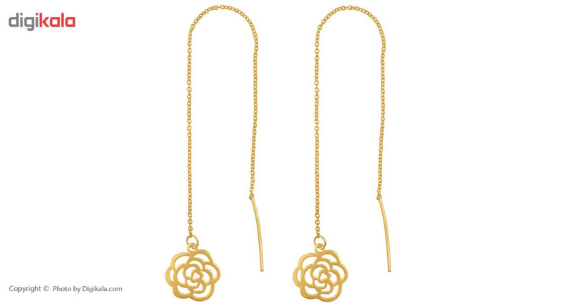 گوشواره طلا 18 عیار زنانه ماهک مدل ME0560 طرح گل رز