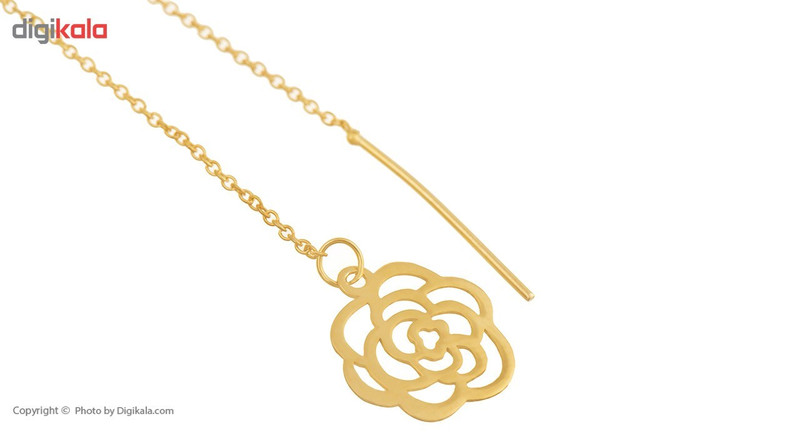 گوشواره طلا 18 عیار زنانه ماهک مدل ME0560 طرح گل رز