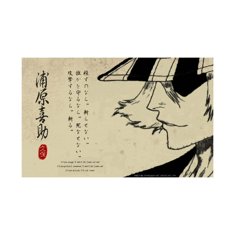 استیکر لپ تاپ و موبایل مدل انیمه طرح Bleach Kisuke Urahara کد 2897