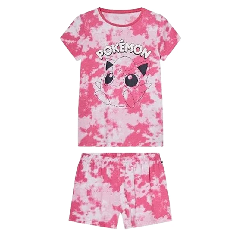 ست تی‌شرت آستین کوتاه و شلوارک راحتی دخترانه مدل ۶۰۰