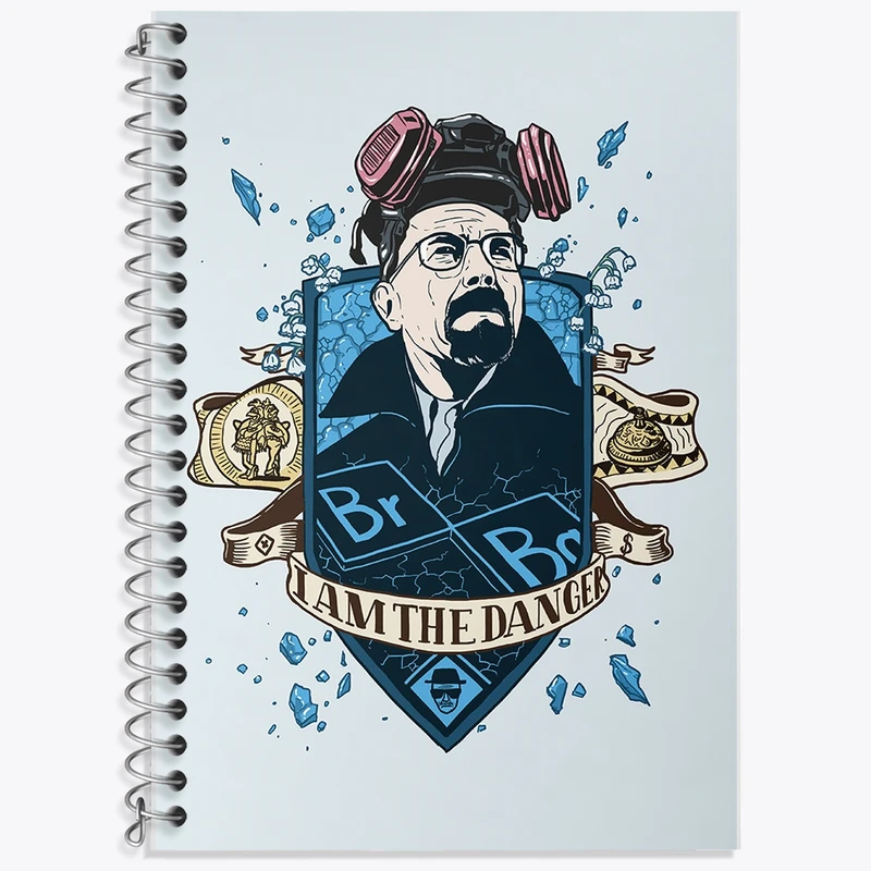 دفتر زبان 50 برگ خندالو مدل سه خط طرح بریکینگ بد (Breaking Bad) کد F9