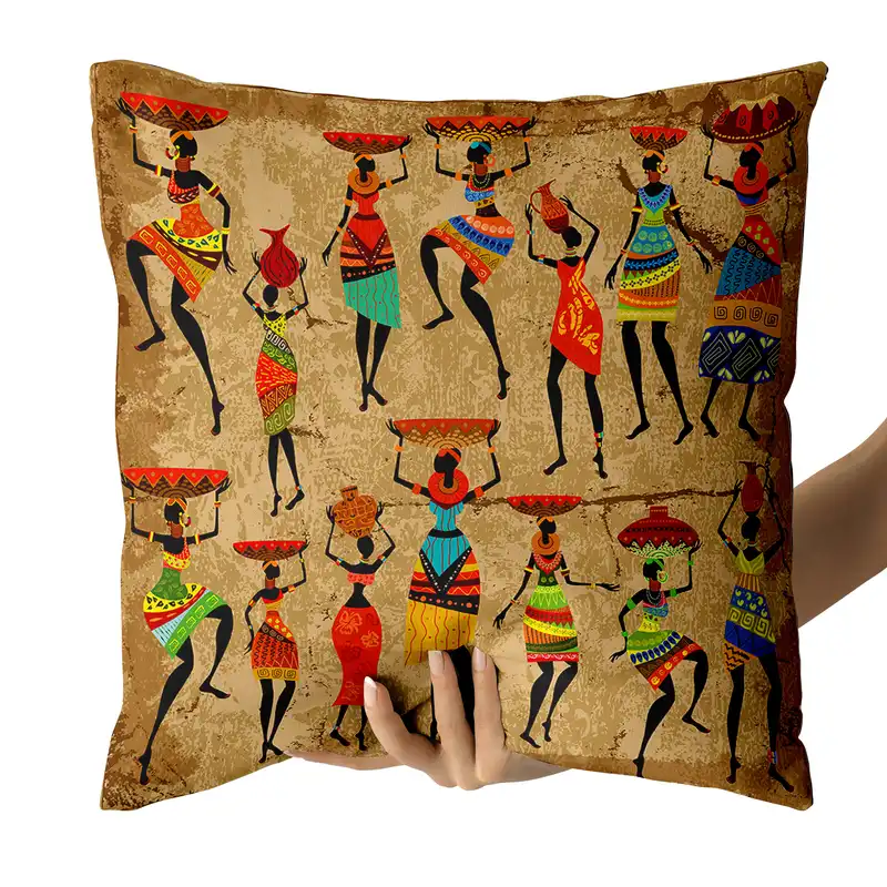 کاور کوسن مدل افریقایی دورو طرح دار کد 9916