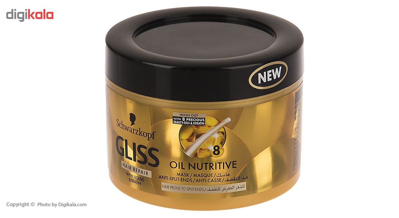 روغن ترمیم کننده و مغذی مو گلیس سری Hair Repair مدل Oil Nutritive حجم 200 میلی لیتر -  - 4