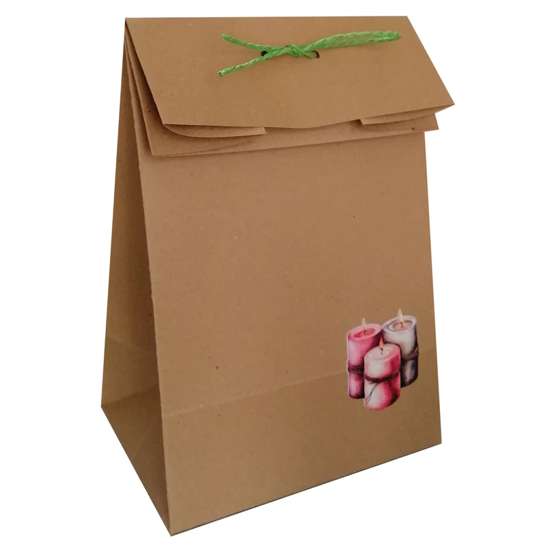 پاکت هدیه مدل سال نو و شمع مجموعه 10 عددی