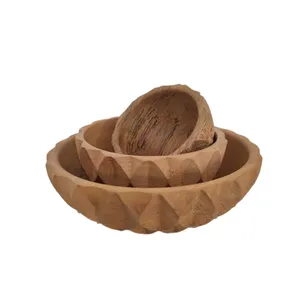 کاسه چوبی مدل AR035P مجموعه سه عددی