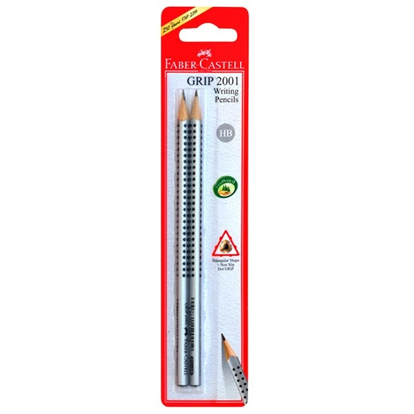 مداد مشکی فابر کاستل مدل Grip 2001 - بسته 2 عددی