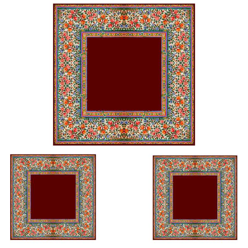 ست رومیزی سه تکه طرح گل ریز کد 9987.2 ست رومیزی سه تکه طرح گل ریز کد 9987.2