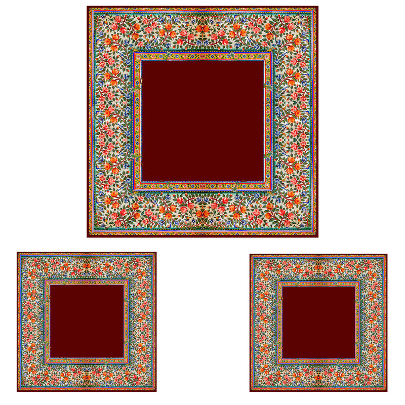 ست رومیزی سه تکه طرح گل ریز کد 9987.2 ست رومیزی سه تکه طرح گل ریز کد 9987.2