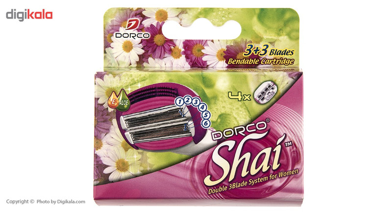 تیغ یدک دورکو مدل Shai 6 بسته 4 عددی تیغ یدک دورکو مدل Shai 6 بسته 4 عددی