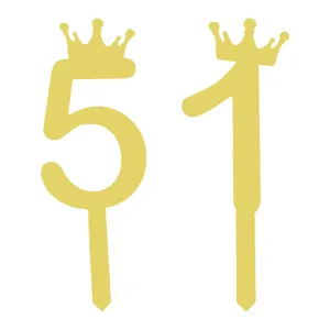 تاپر کیک هانستو مدل عدد 51 کد TPN51 مجموعه 2 عددی