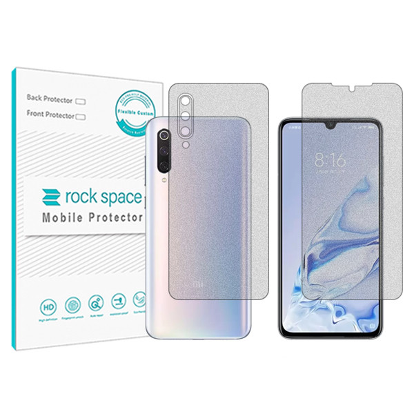 محافظ صفحه نمایش مات راک اسپیس مدل HyMTT مناسب برای گوشی موبایل شیائومی Mi 9 Pro 5G به همراه محافظ پشت