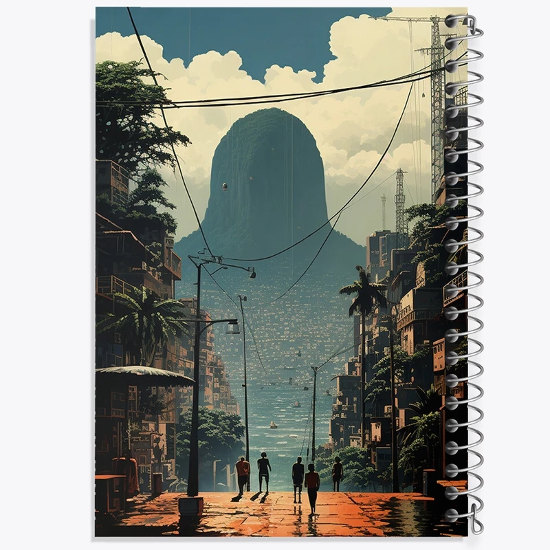 دفتر ژورنال نویسی 50 برگ خندالو مدل نقطه ای طرح شهر کد F410