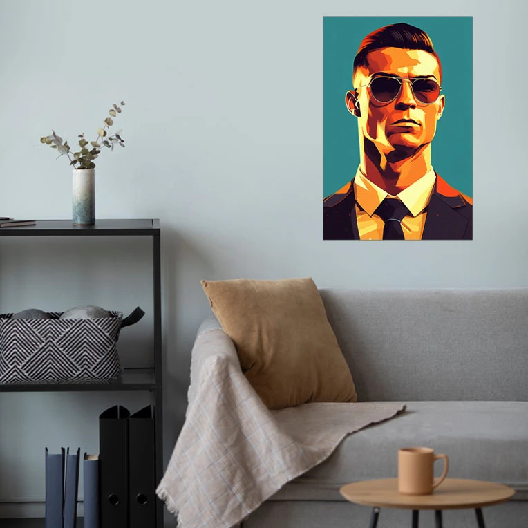 پوستر گوفی مدل فوتبالیست کریستیانو رونالدو طرح CR7 Cristiano Ronaldo کد SUIT53