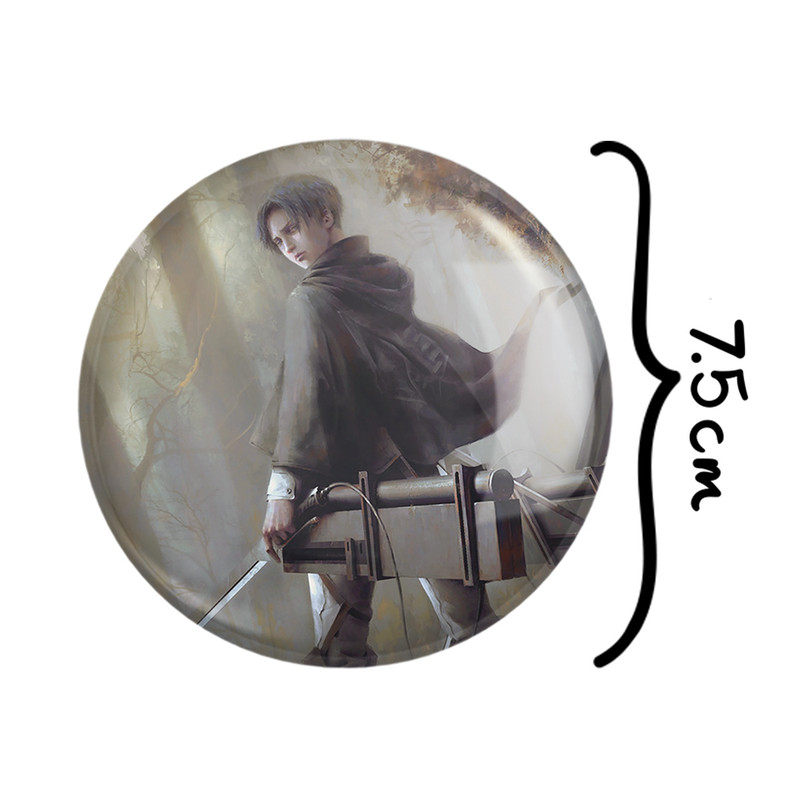 آینه جیبی خندالو طرح لیوای انیمه اتک آن تایتان Attack on Titan مدل تاشو کد 18530