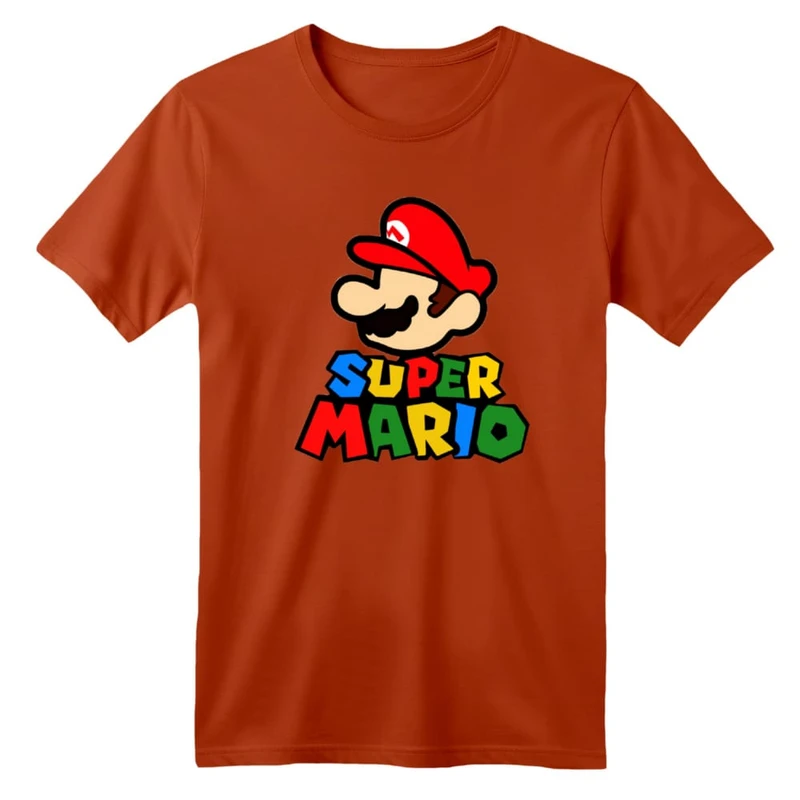 تی شرت آستین کوتاه بچگانه مدل سوپر ماریو