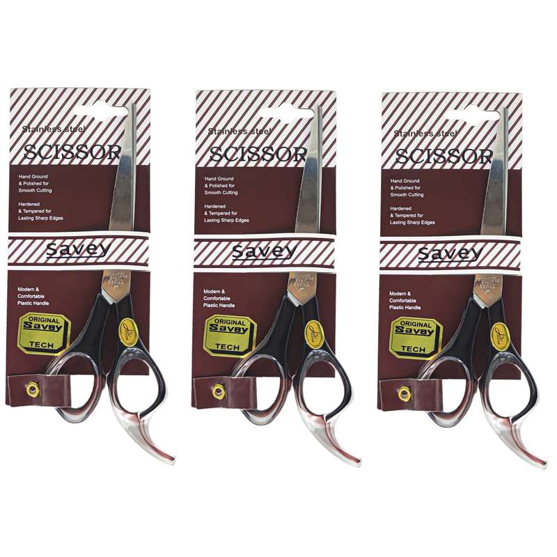قیچی آرایشگاهی ساووی مدل S-180 مجموعه 3 عددی قیچی آرایشگاهی ساووی مدل S-180 مجموعه 3 عددی