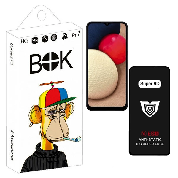 محافظ صفحه نمایش بوک مدل Super 9D Touch مناسب برای گوشی موبایل سامسونگ Galaxy a12