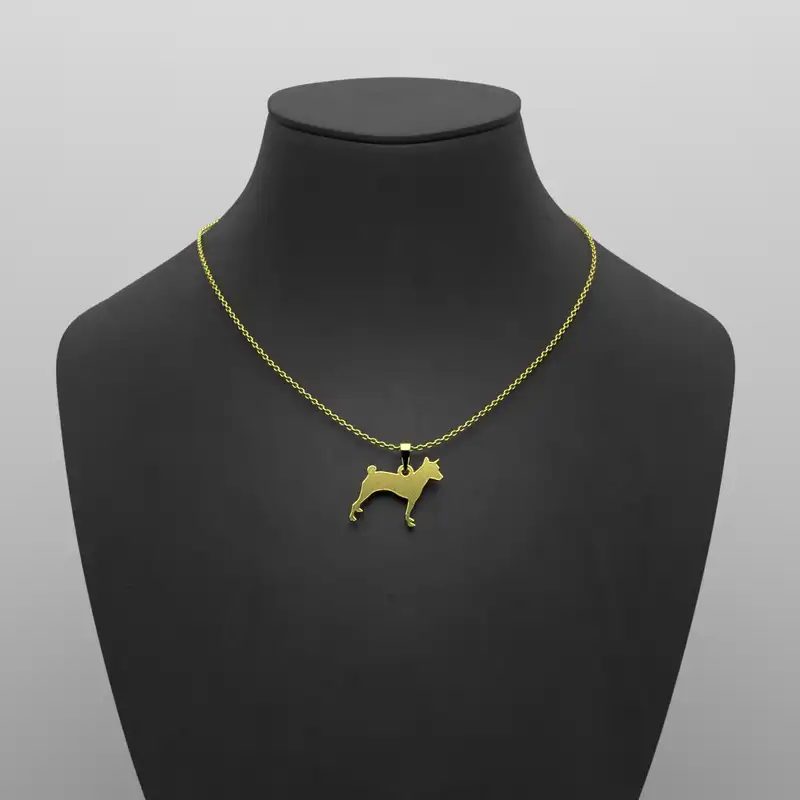 گردنبند طلا 18 عیار زنانه مدوپد مدل سگ کد J3-1-1050