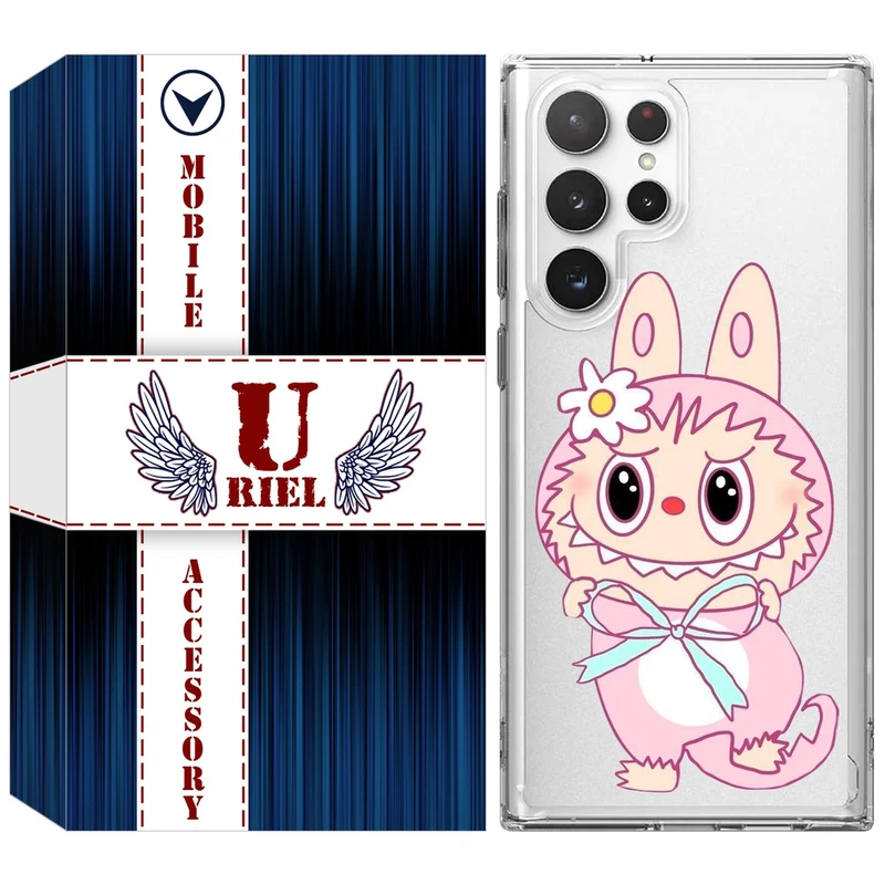 کاور یوریل مدل Clear کد 146 طرح لبوبو Labubu مناسب برای گوشی موبایل سامسونگ Galaxy S22 Ultra