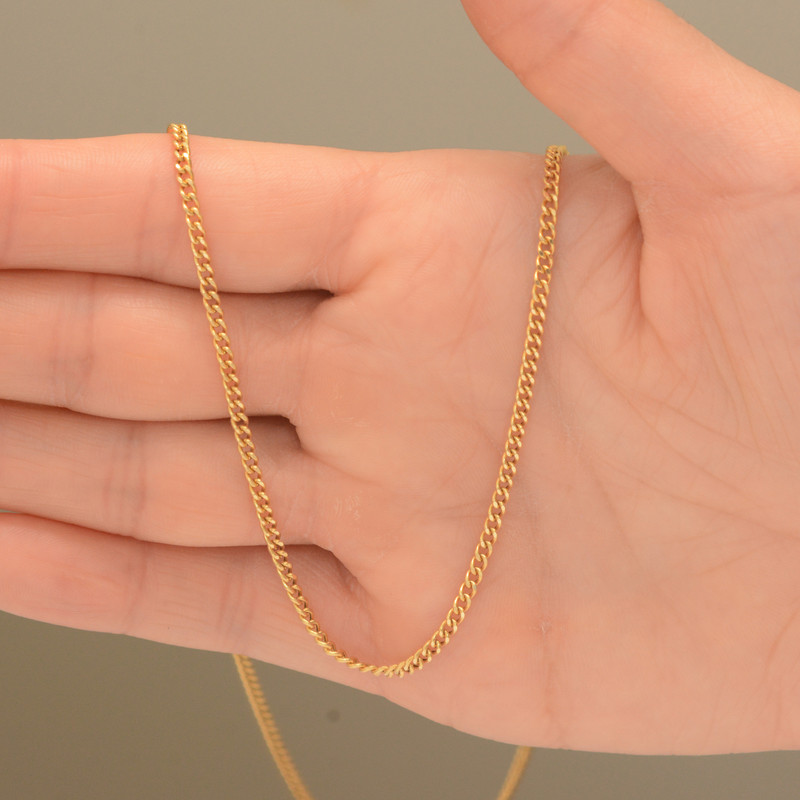 زنجیر طلا 18 عیار مردانه طلای مستجابی کد Cr060