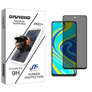 JF Diamond glass Privacy Screen Protector For Xiaomi Note 9s