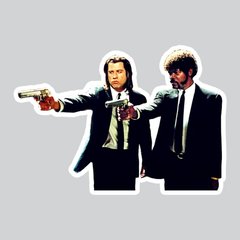 استیکر لپ تاپ پیکسل میکسل مدل میم Pulp Fiction