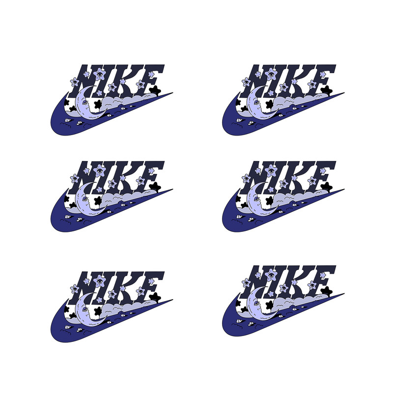 برچسب بدنه موتور سیکلت طرح نایک نایت مجموعه 6 عددی