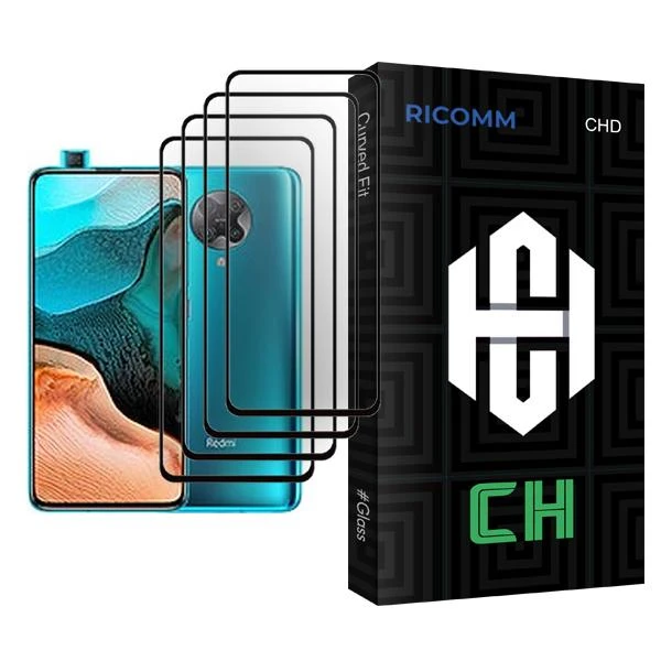 محافظ صفحه نمایش ریکام مدل CH Glass MIX004 مناسب برای گوشی موبایل شیائومی Redmi K30 Pro بسته چهار عددی