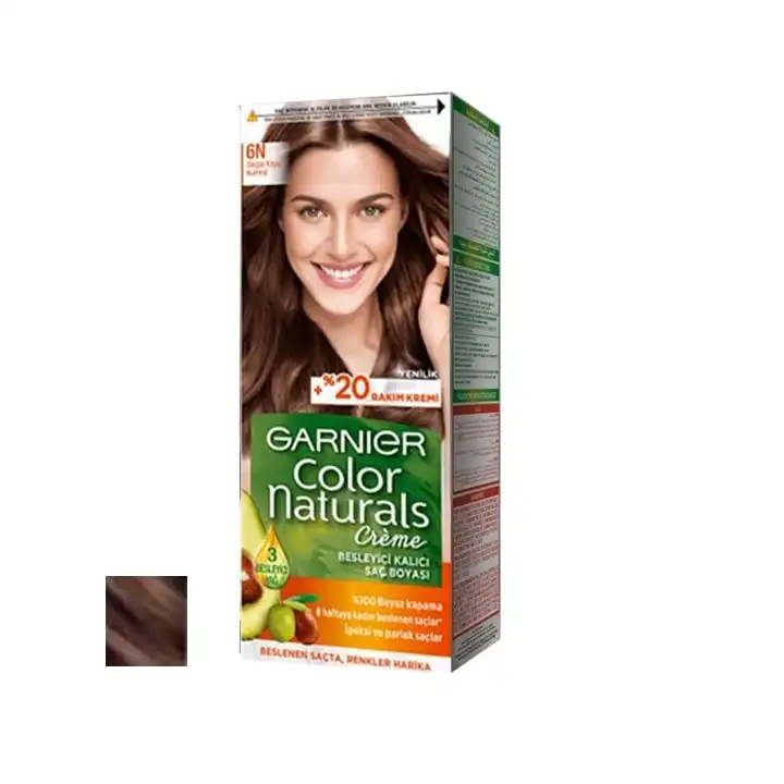 کیت رنگ مو گارنیه شماره 6N حجم 40 میلی لیتر رنگ قهوه ای