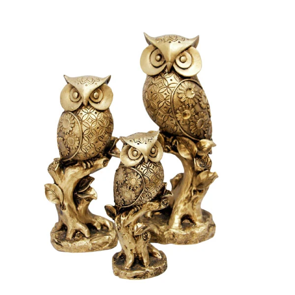 مجسمه مدل جغد رو درخت مجموعه 3 عددی