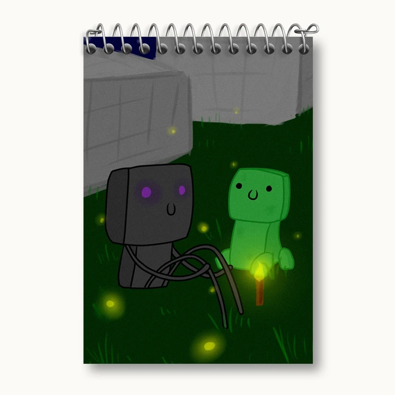دفتر یادداشت 50 برگ خندالو مدل بازی ماینکرافت (Minecraft) کد 36993