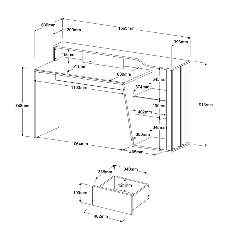 میز تحریر مدل DL998M
