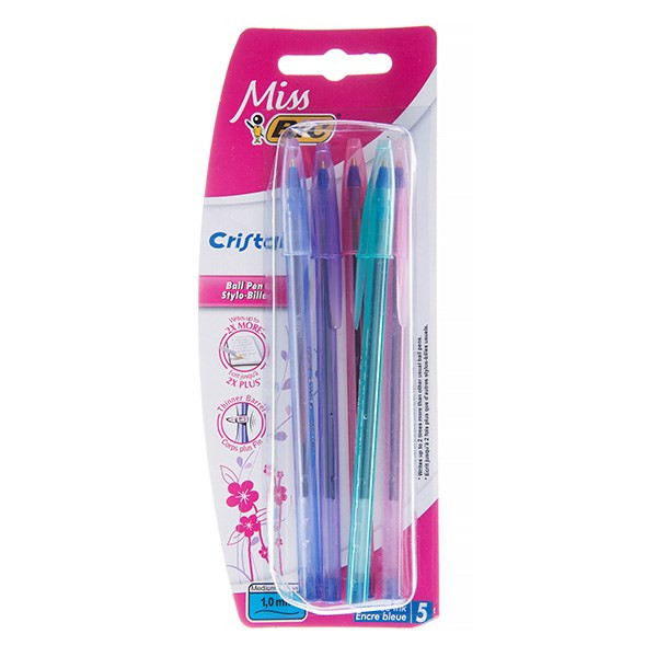 خودکار بیک مدل  Cristal Miss - بسته 5 عددی