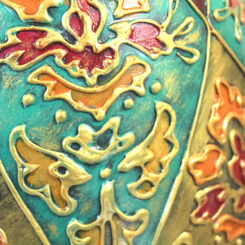 گلدان سفالی طرح دکوری مدل نقش برجسته