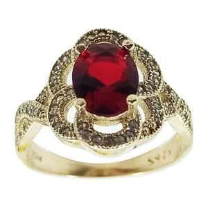 انگشتر زنانه مدل یاقوت کد ys-As5