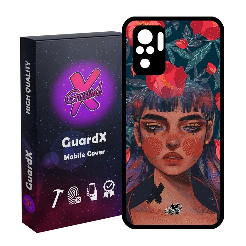 کاور گارد ایکس طرح Girl مدل Glass10334 مناسب برای گوشی موبایل شیائومی Redmi Note 10 4G / Note 10S