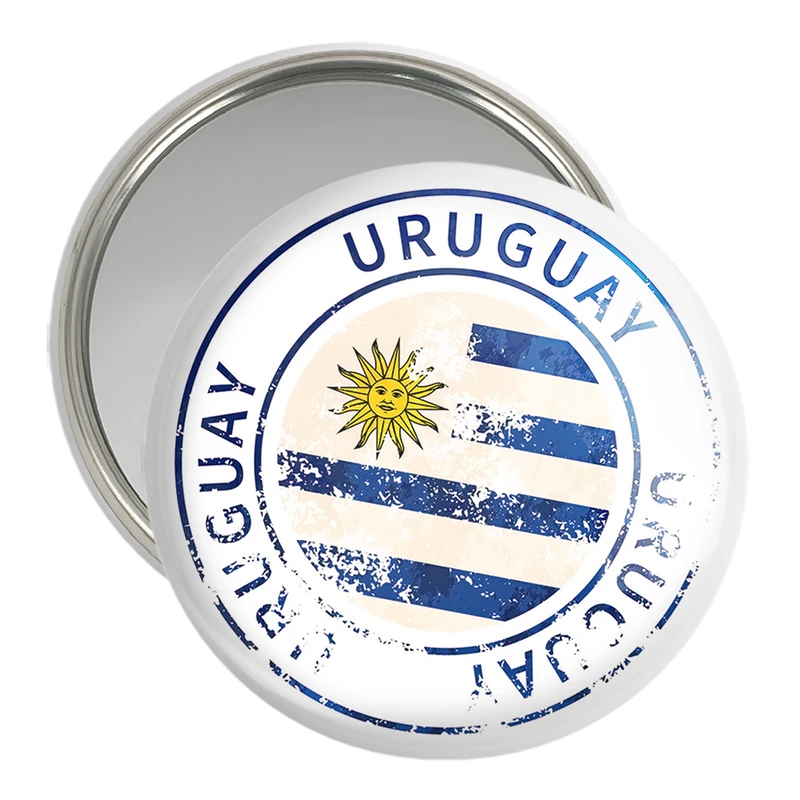 آینه جیبی خندالو مدل پرچم اروگوئه  کد 20564