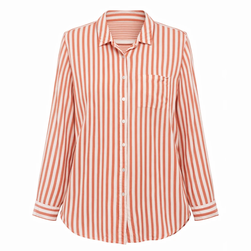 شومیز آستین بلند یقه برگردان زنانه مدل 1042