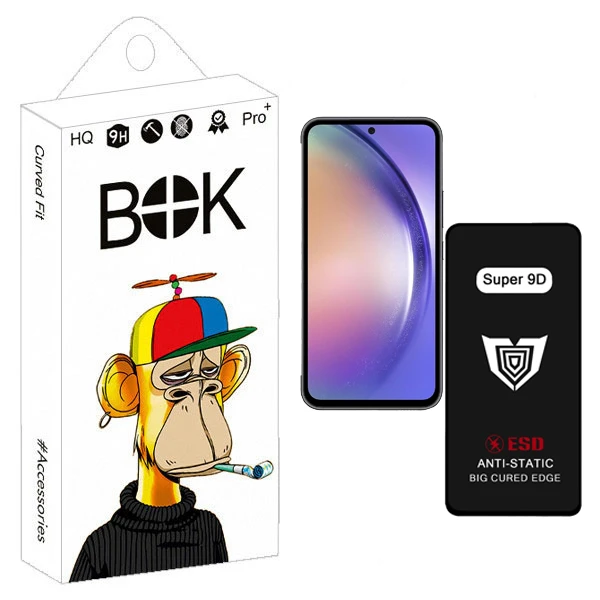 محافظ صفحه نمایش بوک مدل Super 9D Touch مناسب برای گوشی موبایل سامسونگ galaxy A54