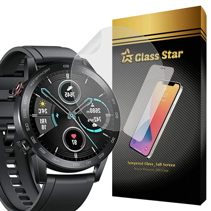 محافظ صفحه نمایش گلس استار مدل NNOG20 مناسب برای ساعت هوشمند آنر Magic Watch 2 46 mm