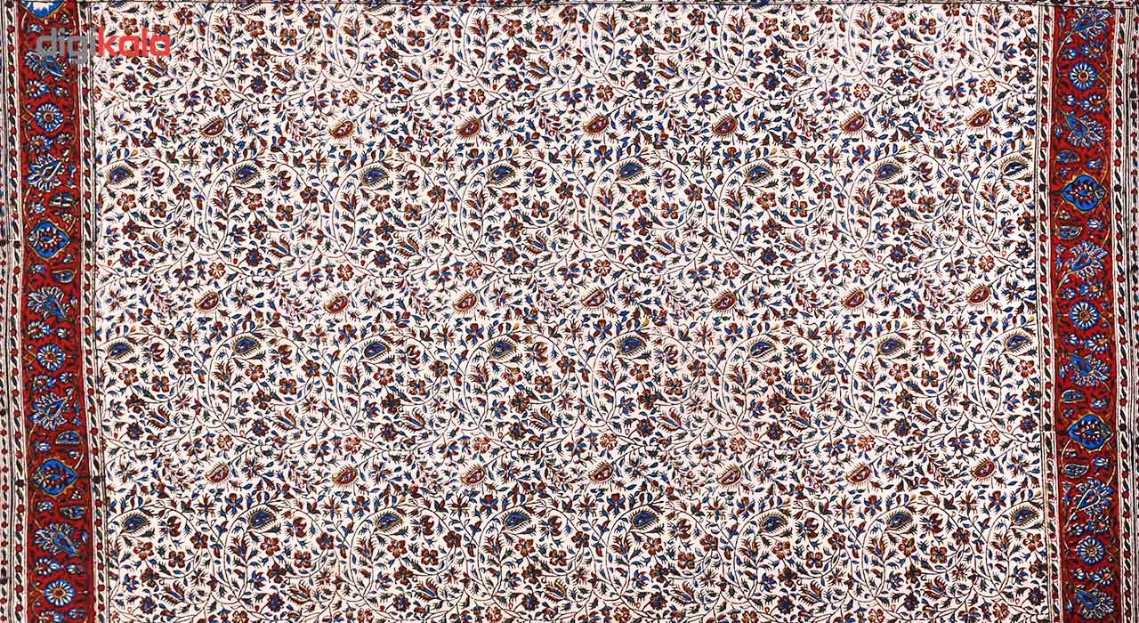 سفره قلمکار نرگس خانی طرح افشان قرمز مدل00-18 سایز 100x150 سانتیمتر سفره قلمکار نرگس خانی طرح افشان قرمز مدل00-18 سایز 100x150 سانتیمتر