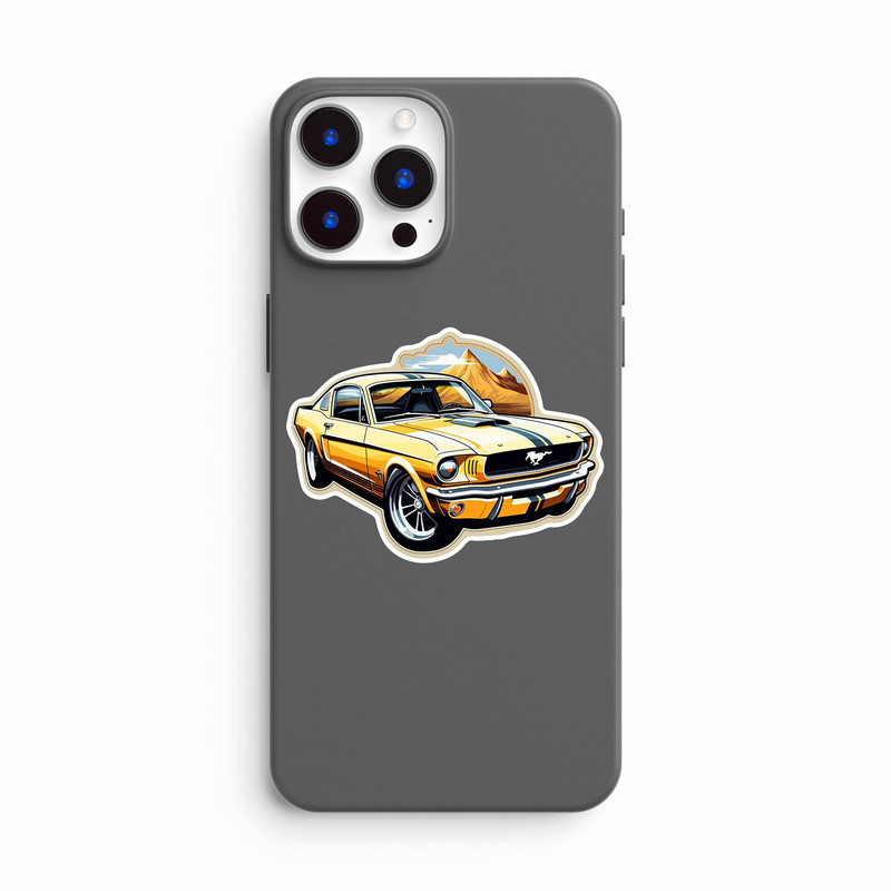 استیکر لپ تاپ و موبایل بووم طرح ماشین مدل Ford Mustang کد UV091